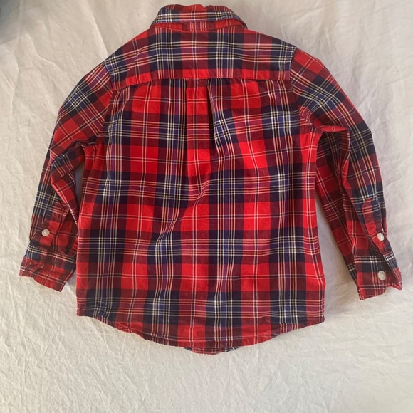 Janie & Jack Plaid Shirt Bundle | 18–24 Months | Red & Green EUC - Picture 3 of 9